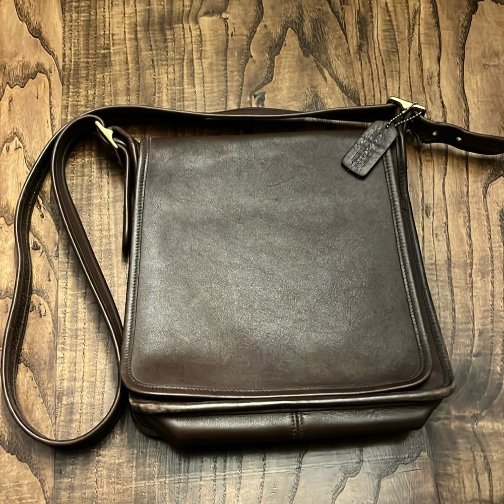 Coach Legacy Studio flap Brown Leather Crossbody Bag 9144-Vintage Made in USA